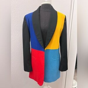 Style Systems by Randolph Duke Vintage Patchwork Multicolored Blazer Size 10